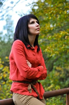 young girl on a walk