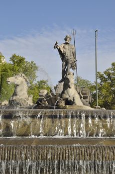 The Fountain of Neptune is a neoclassical monument that is at the center of the Plaza de Canovas del Castillo, in the Spanish city of Madrid.