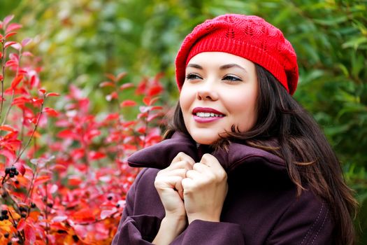 Young woman posing outdoors