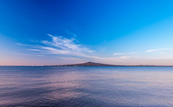 Rangitoto volcanic island formed by a series of eruptions between 550 and 600 years ago located at Auckland, New Zealand