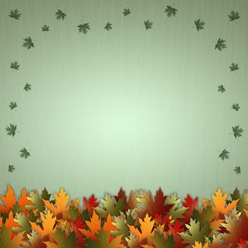 illustration of Autumn background with leaves