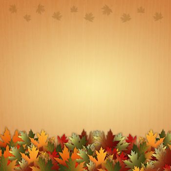 illustration of Autumn background with leaves