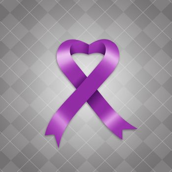 illustration of Awareness violet ribbon