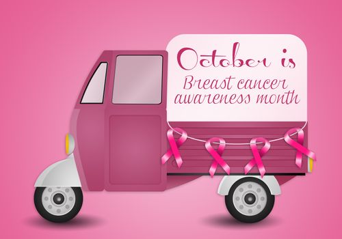 illustration of Van for breast cancer prevention