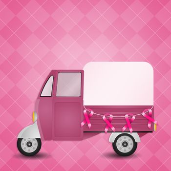 illustration of Van for breast cancer prevention