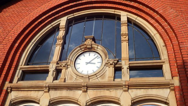 House facade with clock