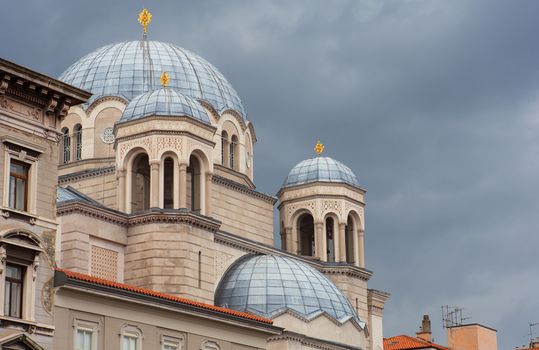 View of the Orthodox Church of St. Spyridon, Trieste - Italy