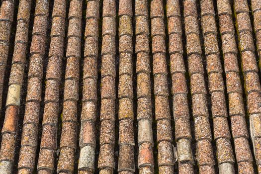Background of old roof tiles as a texture