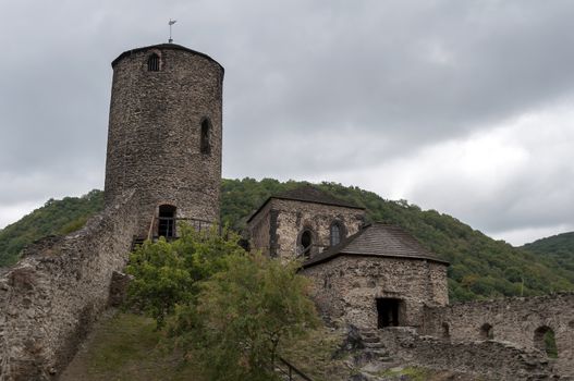 Medieval Strekov Castle in North Bohemia, Czech Republic.