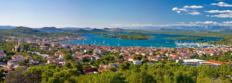 Amazing islands of Croatia archipelago panoramic view, Murter, Dalmatia