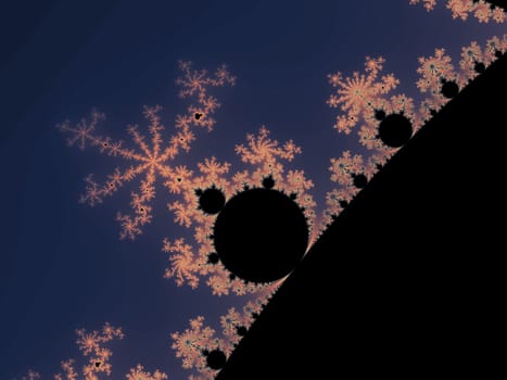 Digital computer graphic - rendering. Abstraction background with fractal Mandelbrot for design.