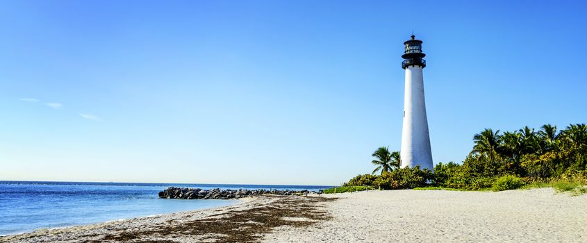 Cape Florida Lighthouse, Key Biscayne, Miami, Florida, USA 