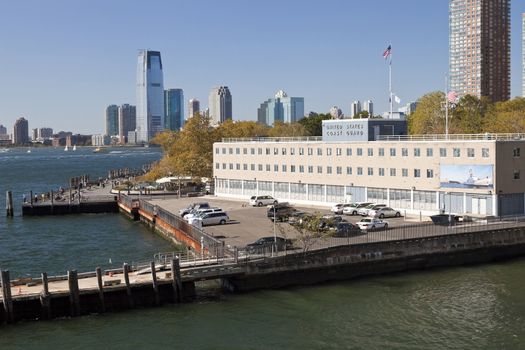 United States coast guard building in New York and Jersey City