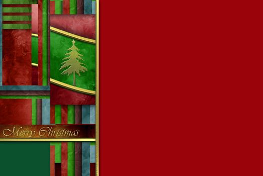Red Merry Christmas background with space for write message