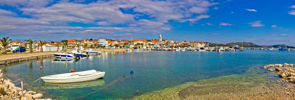 Adrtiatic town of Pakostane panorama, Dalmatia, Croatia