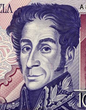 Simon Bolivar (1783-1830) on 1000 Bolivares 1998 Banknote from Venezuela. One of the most important leaders of Spanish America's successful struggle for independence.