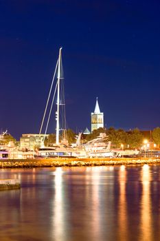 City of Zadar evening harbor view, Dalmatia, Croatia