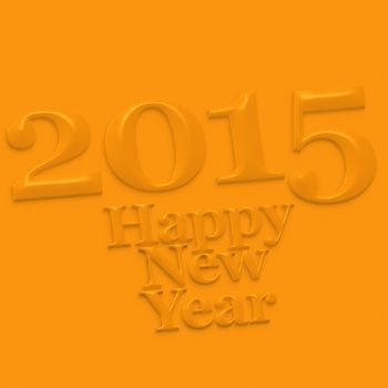 3d text 2015 happy new year design.