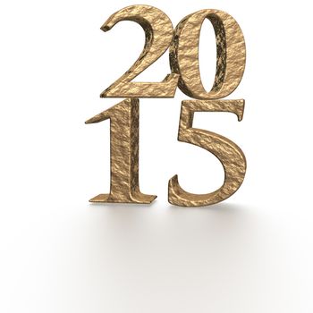 3d gold text 2015 happy new year design.