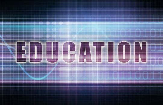 Education on a Tech Business Chart Art