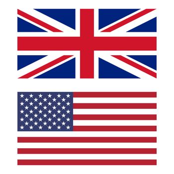 Flags of United Kingdom and United States