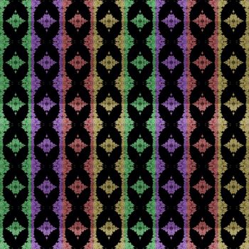 Digital computer graphic - seamless decorative ornament with fractal stripes for design.