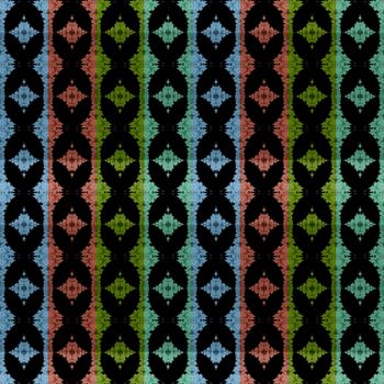 Digital computer graphic - seamless decorative ornament with fractal stripes for design.