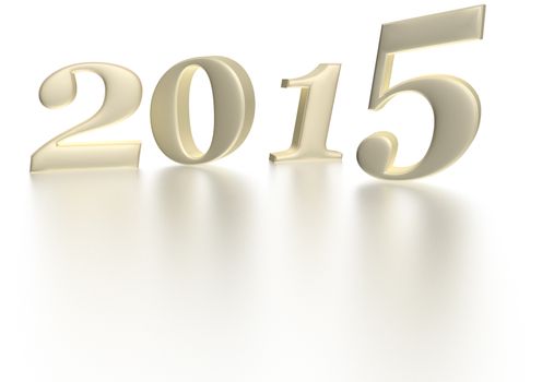 3d text 2015 happy new year design.