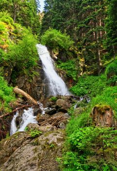 Waterfall in Vermiglio, Val di Sole, Trentino, Italy