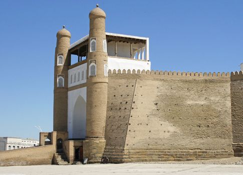 Ancient fort of Bukhara, silk road, Uzbekistan, Asia                   