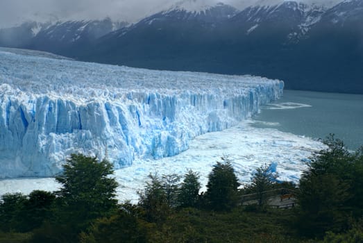 Panoramic view of Perito Moreno Glacier in Argentina                     