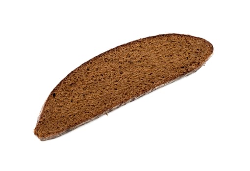 Rye bread slice isolated on white background