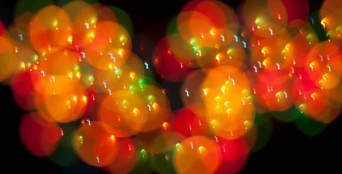 Abstract Festive Lights Background. Christmas and New Year Bokeh blinking background
