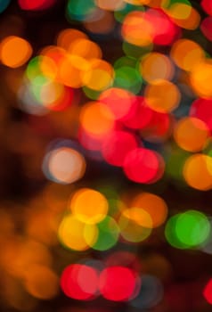 Abstract Festive Lights Background. Christmas and New Year Bokeh blinking background