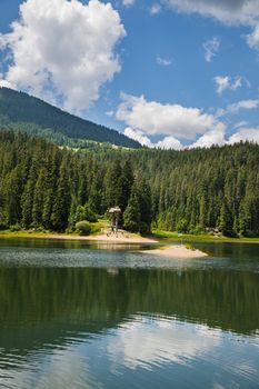 Sinevir lake. Volcanic lake in the Carpathian Mountains. Ukraine, Europe