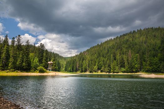 Sinevir lake. Volcanic lake in the Carpathian Mountains. Ukraine, Europe