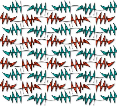 abstract textile pattern or background ancient fish