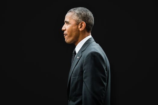 NEWPORT, WALES, UK - Sep 4, 2014: NATO summit. US President Barack Obama at the NATO summit in Newport (Wales, UK)