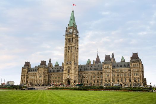 OTTAWA, CANADA - Sep 17, 2014: Parliament of Canada on Parliament Hill during the speech of president of Ukraine Petro Poroshenko at the joint meeting of the House of Commons and Senate
