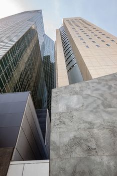 NEW YORK, USA - Jun 01, 2014: Manhattan modern architecture. Manhattan is the most densely populated of the five boroughs of New York City