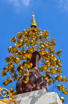 Thailand gold flower in temple