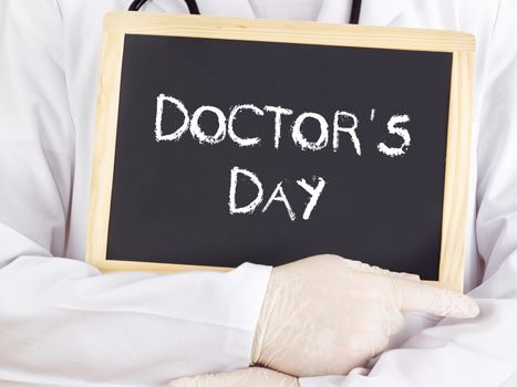 Doctor shows information: Doctors Day
