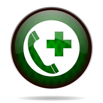 emergency call green internet icon