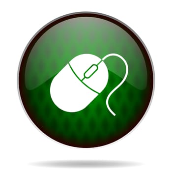 mouse green internet icon