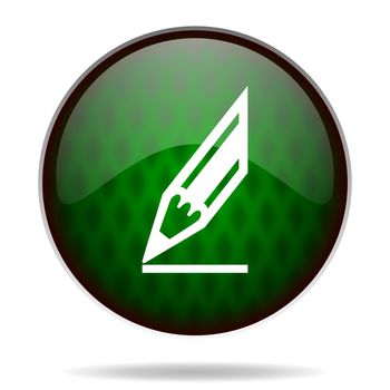 pencil green internet icon