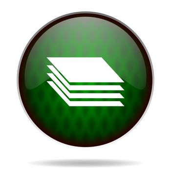 layers green internet icon