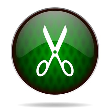 scissors green internet icon