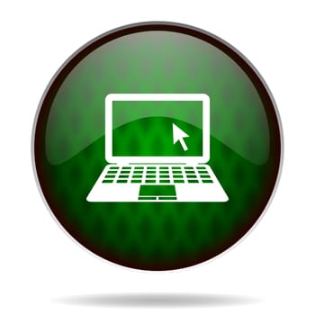computer green internet icon