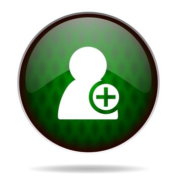 add contact green internet icon