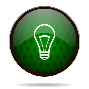 bulb green internet icon